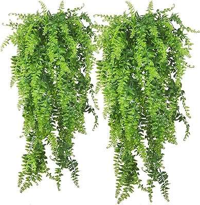 2 pièces de lierre artificiel amode fausses plantes suspendues fougères suspendues pour la décoration. DIAYTAR COTE D'IVOIRE, votre boutique en ligne de confiance pour tous vos besoins en produits discount. Parcourez notre sélection minutieusement choisie pour trouver des articles de qualité pour la maison, l'électroménager, l'informatique, la mode et les gadgets, le tout à des prix avantageux. Simplifiez vos achats en ligne avec DIAYTAR COTE D'IVOIRE  et réalisez des économies dès maintenant.