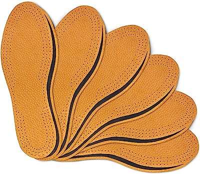 Lot de 6 paires de semelles de chaussures en cuir pour hommes et femmes avec incrustation. Ne cherchez plus, DIAYTAR COTE D'IVOIRE  est la boutique en ligne qu'il vous faut ! Explorez notre large assortiment de produits discount allant des articles pour la maison à l'électroménager, en passant par l'informatique, la mode et les gadgets. Profitez de notre plateforme conviviale pour trouver les meilleures affaires et économiser sans effort.