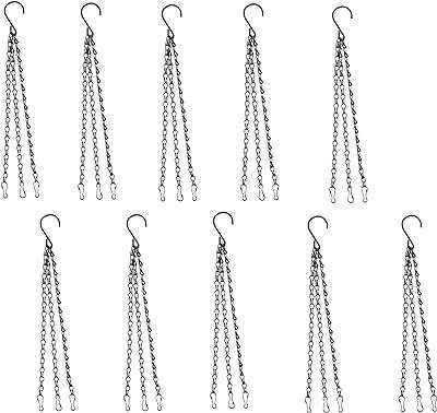 Chaîne en fer lourd coir garden de 16 pouces de longueur métal pour pots. DIAYTAR COTE D'IVOIRE  deviendra rapidement votre référence pour tous vos besoins discount en ligne. Découvrez notre vaste assortiment de produits allant des indispensables de la maison aux dernières innovations technologiques, en passant par les vêtements et les accessoires de mode à prix cassés. Profitez de notre offre exceptionnelle dès maintenant !