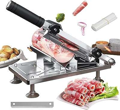 The white shop trancheuse à viande congelée manuelle améliorée rouleaux de bœuf. Optez pour DIAYTAR COTE D'IVOIRE, votre boutique en ligne de confiance pour des achats à petits prix ! Découvrez notre catalogue diversifié comprenant des produits discount de qualité, allant de l'électroménager à la mode en passant par les gadgets. Profitez de nos offres exceptionnelles pour donner une nouvelle dynamique à votre quotidien sans vous ruiner.