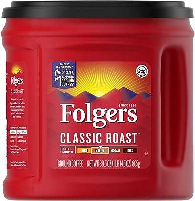 Café moulu folgers classic roast torréfaction moyenne 30 oz. DIAYTAR COTE D'IVOIRE, la référence du shopping à petits prix en ligne ! Parcourez notre sélection impressionnante de produits discount, allant de l'ameublement à l'électroménager, de la mode aux gadgets. Ne sacrifiez pas votre budget pour vous faire plaisir, choisissez notre boutique en ligne pour des économies garanties sur les articles de qualité.
