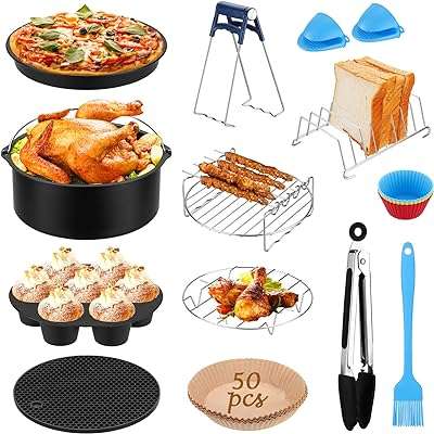 Accessoires de friteuse à air de 8 pouces ensemble d'accessoires 13 pièces. DIAYTAR COTE D'IVOIRE, votre solution discount en ligne pour une large gamme de produits. Trouvez tout ce dont vous avez besoin, de la maison à l'électroménager, de l'informatique à la mode et aux gadgets, à des prix imbattables. Naviguez, achetez et économisez avec notre boutique en ligne conviviale et bénéficiez d'une livraison rapide et fiable.