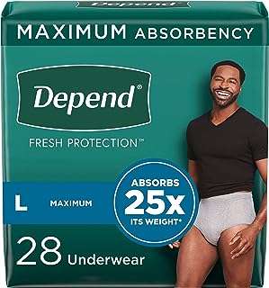 Sous vêtements d'incontinence depend fit flex pour hommes jetables absorption maximale grand gris. DIAYTAR COTE D'IVOIRE  - La meilleure adresse pour des prix imbattables sur une vaste sélection de produits. Que vous recherchiez des articles pour votre maison, votre informatique ou votre garde-robe, nous avons tout ce qu'il vous faut à prix discount. Explorez notre site dès maintenant et profitez des meilleures affaires en ligne!