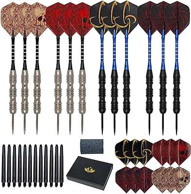 Beauty 1 jeu de fléchettes à pointe en acier avec tiges. Trouvez les meilleures affaires en ligne chez DIAYTAR COTE D'IVOIRE  - une boutique généraliste offrant une variété de produits discount allant de l'électroménager aux articles high-tech, sans oublier les vêtements et les accessoires tendances. Découvrez un choix incroyable de produits de qualité à des prix imbattables !