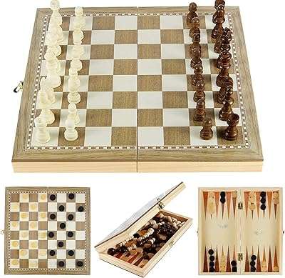 Jeu d'échecs en bois jeu portable pliable 3 en 1 et table de dames. Révolutionnez votre façon de magasiner en ligne avec DIAYTAR COTE D'IVOIRE . Notre plateforme propose une multitude de produits discount, allant des appareils ménagers aux accessoires de mode à des prix défiant toute concurrence. Profitez de l'expérience shopping idéale tout en réalisant des économies importantes.