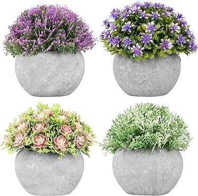 Homemarket 4 pièces plantes artificielles en pot mini fausses fleurs et herbe dans un rond. DIAYTAR COTE D'IVOIRE, votre destination shopping pour toutes les bonnes affaires. Découvrez notre large gamme de produits discount, des accessoires de mode aux articles pour animaux de compagnie. Faites des économies sur tous vos achats avec DIAYTAR COTE D'IVOIRE .