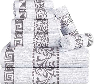 Ensemble de serviettes en coton de qualité supérieure 8 pièces décoration bohémienne. DIAYTAR COTE D'IVOIRE  réinvente vos achats en ligne en vous proposant une gamme incroyablement diverse de produits à prix réduits. Parcourez notre boutique en ligne et découvrez des articles discount pour la maison, l'électroménager, l'informatique, la mode et les gadgets, tout en réalisant d'importantes économies. Offrez-vous le meilleur sans vous ruiner grâce à notre sélection soigneusement choisie pour satisfaire tous vos besoins.