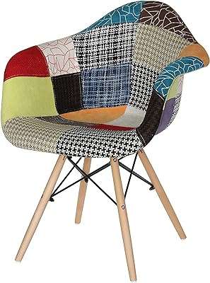 Chaise de salle à manger eames colorée moderne lanny chaise en tissu décontractée avec bras. DIAYTAR COTE D'IVOIRE  - La boutique en ligne où qualité et discount se rencontrent. Parcourez notre vaste catalogue et trouvez tout ce dont vous avez besoin, de l'électroménager moderne à la dernière mode tendance. Ne sacrifiez pas votre budget pour obtenir des produits de qualité !