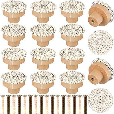 Boutons de tiroir ronds en bois de bambou tissés à la main avec vis pour armoires. Vous cherchez des produits discount de qualité ? Ne cherchez plus, DIAYTAR COTE D'IVOIRE  est là pour vous ! Parcourez notre boutique en ligne et découvrez une variété d'articles pour la maison, l'électroménager, la mode, l'informatique et les gadgets à des prix défiant toute concurrence. Ne manquez pas nos offres spéciales et économisez sur tous vos achats !
