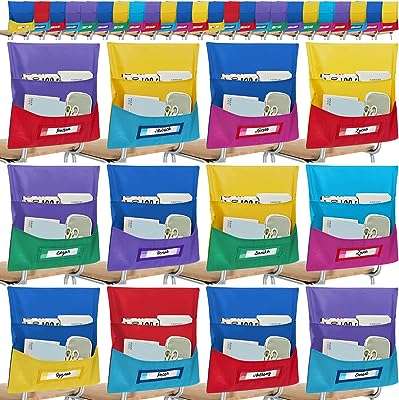 Mightys 36 pièces pochettes pour chaise de classe organisateur d'étudiant 12 couleurs avec emplacement. Économisez tout en vous faisant plaisir grâce à DIAYTAR COTE D'IVOIRE, votre boutique en ligne généraliste. Notre large gamme de produits, allant de la décoration de maison aux gadgets dernier cri, en passant par la mode et l'électroménager, vous permettra de trouver ce que vous désirez à prix réduits.