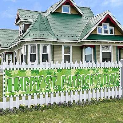 Bannière de bonne saint patrick grande décoration de trèfle fournitures à suspendre pour fête. Vous recherchez des produits discount de qualité garantie ? Ne cherchez plus ! DIAYTAR COTE D'IVOIRE  propose une vaste sélection d'articles de maison, d'électronique, d'informatique, de mode et bien plus encore, le tout à des prix compétitifs pour satisfaire tous vos besoins.