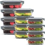 Récipients de préparation de repas en verre mamatowns 12 pièces avec couvercles verrouillables stockage des aliments. DIAYTAR COTE D'IVOIRE  est votre allié pour des achats discount de qualité. Explorez notre boutique en ligne et découvrez notre gamme complète de produits pour la maison, l'électroménager, l'informatique, la mode et les gadgets, le tout à des prix avantageux qui ne sacrifient pas la qualité.