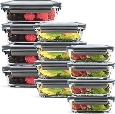 Récipients de préparation de repas en verre mamatowns 12 pièces avec couvercles verrouillables stockage des aliments. DIAYTAR COTE D'IVOIRE  est votre allié pour des achats discount de qualité. Explorez notre boutique en ligne et découvrez notre gamme complète de produits pour la maison, l'électroménager, l'informatique, la mode et les gadgets, le tout à des prix avantageux qui ne sacrifient pas la qualité.