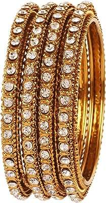 Touch stone lot de 4 bracelets indiens bollywood en métal pelé avec strass. DIAYTAR COTE D'IVOIRE  - la meilleure adresse en ligne pour des achats discount dans tous les domaines ! Découvrez notre vaste choix de produits, de la maison à l'électroménager en passant par l'informatique et la mode. Profitez des réductions incroyables sur des articles de qualité, vous permettant d'économiser sans compromis. Avec des options de livraison rapides et notre engagement envers votre satisfaction, bénéficiez d'une expérience d'achat en ligne sans tracas chez nous !