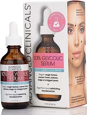 Advanced clinicals sérum glycolique à 10 % 18 fl oz (52. DIAYTAR COTE D'IVOIRE, votre boutique en ligne préférée pour des offres discount exceptionnelles. Explorez notre assortiment varié comprenant des produits de qualité pour la maison, l'électroménager, l'informatique, la mode et les gadgets, le tout à des prix défiant toute concurrence. Faites confiance à notre expertise et profitez d'une expérience d'achat en ligne pratique et avantageuse.