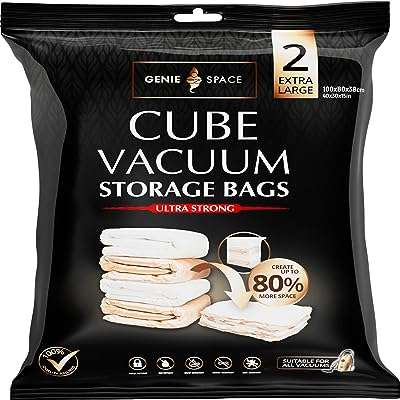 Sacs sous vide genie space storage paquet de 2 extra. DIAYTAR COTE D'IVOIRE  vous offre un large éventail de produits discount adaptés à tous les budgets. Faites des bonnes affaires sur une sélection d'articles pour la maison, l'électroménager, l'informatique, la mode et les gadgets. Profitez de nos prix cassés et découvrez une nouvelle façon de faire des économies sans sacrifier la qualité !