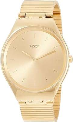 Montre swatch unisexe avec cadran doré et bracelet en acier inoxydable. Préparez-vous à des économies massives avec DIAYTAR COTE D'IVOIRE . Nous offrons une sélection variée de produits discount, allant des articles ménagers aux gadgets en passant par l'électronique et la mode. Achetez intelligemment et profitez de prix avantageux sur tous vos achats chez nous.