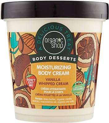 Crème fouettée à la vanille pour le corps the organic shop. DIAYTAR COTE D'IVOIRE, votre destination en ligne pour tous les produits discount dont vous avez besoin. Explorez notre large gamme de produits, allant des gadgets de dernière génération aux vêtements à la mode, en passant par les équipements informatiques et bien plus encore, le tout à des prix imbattables.