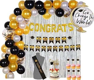 130 pièces décorations de fête de remise des diplômes kit complet avec ballons en latex. Achetez malin sur DIAYTAR COTE D'IVOIRE  ! Notre boutique en ligne généraliste propose une large gamme de produits discount allant des articles pour la maison, à la mode en passant par l'électroménager et l'informatique. Profitez de nos offres imbattables et faites des économies dès aujourd'hui !