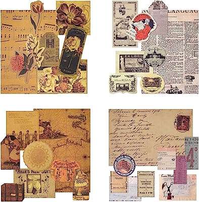 Lot de 4 papiers de scrapbooking de style vintage papier avec impression sur un seul. Vous voulez profiter de produits de qualité à des prix discount ? Ne cherchez plus, DIAYTAR COTE D'IVOIRE  est là pour vous satisfaire. Découvrez notre large gamme, de l'électroménager à la mode, et trouvez les meilleures affaires du moment. Ne laissez pas passer cette occasion, achetez malin et faites des économies significatives.