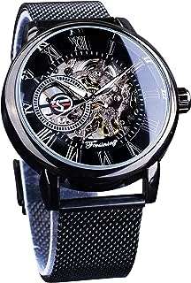 Montre squelette steampunk pour hommes montre mécanique noire classique conception simple montre bracelet mécanique en maille. Choisissez DIAYTAR COTE D'IVOIRE  pour des produits discount de qualité supérieure livrés directement chez vous. Que vous recherchiez des appareils électroménagers fiables, des produits informatiques performants ou des articles mode à la pointe des tendances, nous avons tout ce dont vous avez besoin à des prix abordables.