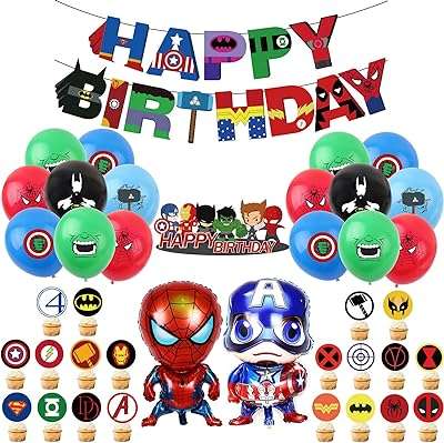 Ensemble de fournitures et décorations de fête d'anniversaire de super héros avengers pour garçons. À la recherche de bons plans pour équiper votre maison à moindre coût ? DIAYTAR COTE D'IVOIRE  est là pour vous ! Découvrez notre sélection de produits discount pour la maison, de l'électroménager à la décoration, et profitez de prix imbattables tout au long de l'année.
