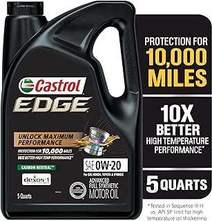 Huile moteur synthétique avancée castrol edge 03124 0w 20 5 pintes. DIAYTAR COTE D'IVOIRE, votre solution intelligente pour des achats malins. Découvrez notre boutique en ligne et bénéficiez de prix discount sur une large sélection de produits pour la maison, l'électroménager, l'informatique et la mode. Ne manquez pas l'opportunité de faire des économies avec DIAYTAR COTE D'IVOIRE !