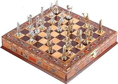 Jeu d'échecs en métal du pharaon égyptien historique pour adultes pièces fabriquées à la main. À la recherche de bons plans ? Ne cherchez plus, DIAYTAR COTE D'IVOIRE  est là pour vous ! Naviguez à travers notre boutique en ligne proposant une large sélection de produits discount, des articles pour la maison à l'électroménager, en passant par l'informatique, la mode et les gadgets branchés.