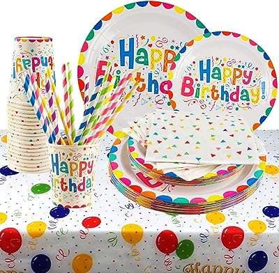 Ensemble de vaisselle de fête d'anniversaire de 102 pièces assiettes en papier gobelets. Ne cherchez plus, DIAYTAR COTE D'IVOIRE  est là pour vous offrir les meilleurs deals en ligne ! Explorez notre vaste sélection de produits à prix réduits, incluant tout ce dont vous avez besoin pour votre maison, votre cuisine, votre garde-robe et bien plus encore. Profitez de nos offres discount sur les dernières tendances et économisez tout en restant à la pointe de la mode.
