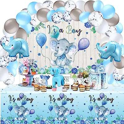 Décorations de fête prénatale 121 pièces fournitures en forme d'éléphant comprenant une nappe. DIAYTAR COTE D'IVOIRE, votre partenaire de confiance pour des achats en ligne économiques et variés. Explorez notre sélection exceptionnelle d'articles discount pour la maison, l'électroménager, l'informatique, la mode et les gadgets, afin de trouver les meilleures affaires. Optimisez votre expérience d'achat grâce à DIAYTAR COTE D'IVOIRE  et réalisez des économies substantielles dès maintenant.