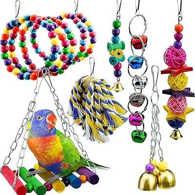 Antol 7 pièces ensemble à mâcher balançoire pour oiseaux jouet de cage. Trouvez des bonnes affaires tous les jours sur DIAYTAR COTE D'IVOIRE, votre boutique en ligne incontournable. Avec notre large gamme de produits discount allant de la maison à l'électroménager, de l'informatique à la mode et aux gadgets, vous êtes assuré de trouver ce que vous cherchez à prix abordable. Ne manquez pas nos offres spéciales et achetez en toute confiance dès aujourd'hui!