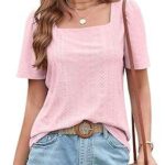 T shirt à manches courtes en dentelle pour femmes col carré ajouré. Vous cherchez des produits de qualité à petit prix ? Ne cherchez plus ! DIAYTAR COTE D'IVOIRE  est votre destination en ligne pour tous vos besoins discount. Explorez notre sélection variée, allant de la maison à l'électroménager, de l'informatique à la mode et aux gadgets, et découvrez des offres exceptionnelles qui correspondent à votre budget. Faites des économies sans compromettre la qualité avec DIAYTAR COTE D'IVOIRE .