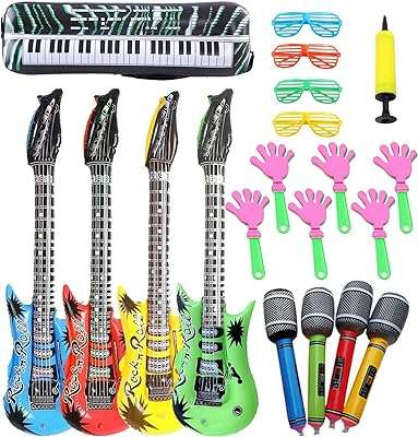 Guitare gonflable 19 pièces ensemble de jouets gonflables rockstar 4 guitares. DIAYTAR COTE D'IVOIRE  - votre guichet unique en ligne pour des produits discount irrésistibles. Parcourez notre large éventail de gadgets innovants, d'équipements ménagers pratiques et de vêtements tendance à prix cassés. Ne manquez pas cette opportunité de faire de bonnes affaires et de réaliser des économies considérables.