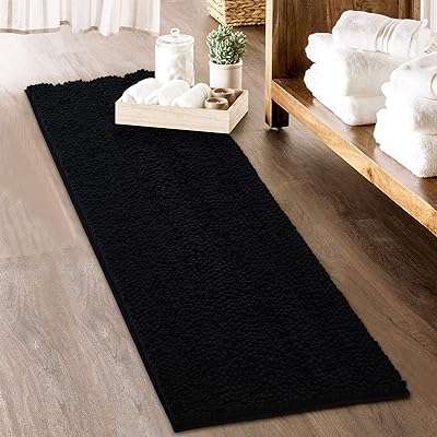 Tapis de bain noir grand tapis doux antidérapant épais absorbant. Ne cherchez pas plus loin pour trouver des produits de qualité à prix réduits. DIAYTAR COTE D'IVOIRE  est votre destination en ligne pour tous vos besoins en produits discount, de la maison à l'électroménager, de l'informatique à la mode. Faites des économies substantielles et trouvez les articles parfaits, adaptés à votre budget.