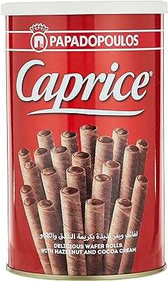 Gaufrettes caprice à la crème de noisettes et au cacao 250g. Faites des économies importantes sur tous vos achats grâce à DIAYTAR COTE D'IVOIRE, votre boutique en ligne préférée pour des offres discount exceptionnelles. Du petit électroménager à la mode tendance en passant par les gadgets high-tech, découvrez notre large sélection d'articles à prix réduits dès aujourd'hui!