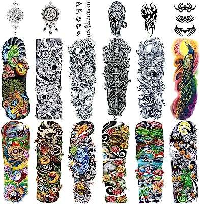 Autocollants de tatouage temporaires complets temporaire complet du corps tatouages ​​noirs pour hommes et femmes. DIAYTAR COTE D'IVOIRE  - L'adresse incontournable des chasseurs de bonnes affaires en ligne. Découvrez notre large gamme de produits à prix discount, allant des gadgets innovants aux appareils électroménagers dernier cri. Faites des économies sans sacrifier vos envies !