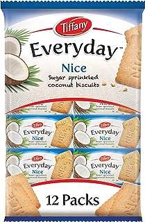 Biscuits tiffany everyday nice à la noix de coco saupoudrés de sucre. Trouvez tout ce dont vous avez besoin à prix réduit chez DIAYTAR COTE D'IVOIRE . Notre boutique en ligne propose une large gamme de produits discount, de la décoration pour la maison aux appareils électroménagers, en passant par l'informatique et les dernières tendances de la mode. Explorez notre collection maintenant et profitez pleinement de nos tarifs avantageux !