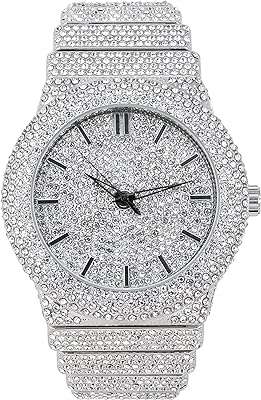 Montre pour homme sertie de diamants avec de superbes cristaux cadran. Cherchez-vous des produits de qualité à des prix abordables ? Ne cherchez plus ! DIAYTAR COTE D'IVOIRE  propose une sélection diversifiée de produits discount allant des articles ménagers aux produits high-tech, le tout à des prix défiant toute concurrence. N'attendez plus pour faire votre shopping malin.
