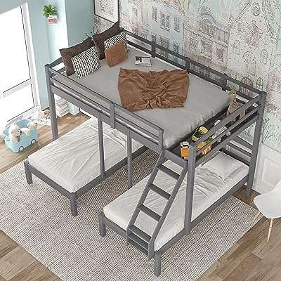 Lch lit superposé double en bois triple peu encombrant avec échelle et garde corps pour chambre. Rencontrez les bonnes affaires chez DIAYTAR COTE D'IVOIRE  – votre destination en ligne pour des produits discount pour tous les aspects de votre vie. Découvrez notre sélection variée d'articles pour la maison, allant des appareils électroménagers indispensables aux éléments décoratifs élégants. Restez connecté avec notre gamme d'appareils informatiques à prix imbattables, et ravivez votre style avec des vêtements et accessoires tendance à petit prix. Faites des économies tout en obtenant la qualité que vous méritez !