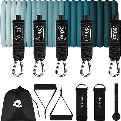 Ensemble de bandes de résistance retrospec (5 pièces) bandes d'exercice avec poignées support de porte et sac. DIAYTAR COTE D'IVOIRE  est votre guichet unique pour des produits discount de premier ordre. Parcourez notre catalogue en ligne et découvrez notre sélection soigneusement choisie d'articles pour la maison, l'électroménager, l'informatique et la mode, tous disponibles à des prix abordables. Vous ne trouverez pas de meilleurs deals ailleurs !