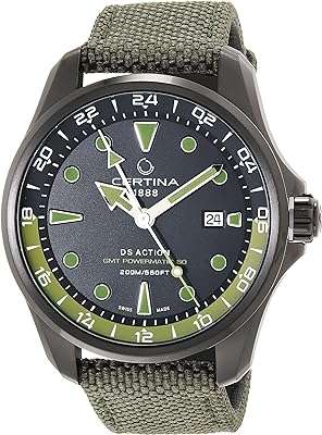 Montre automatique pour hommes certina ds action gmt à cadran noir. DIAYTAR COTE D'IVOIRE  - La référence en ligne pour des achats malins ! Explorez notre catalogue varié incluant des produits discount pour la maison, l'électroménager, l'informatique et la mode. Optez pour la qualité à petit prix et ne manquez pas nos promotions exclusives.