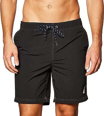 Nautica short de bain classique standard uni à séchage rapide avec logo imprimé pour hommes