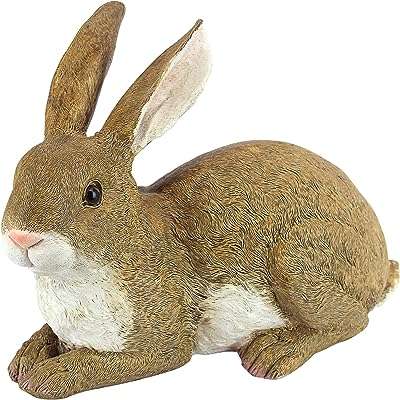 Design toscano bashful bunny placé sous la statue de lapin de jardin. DIAYTAR COTE D'IVOIRE  - Votre fournisseur en ligne pour des produits de qualité à des prix discount. Explorez notre boutique en ligne pour trouver des offres incroyables sur des articles allant des accessoires de mode aux appareils électroniques, en passant par les produits de jardinage et les jouets pour enfants.