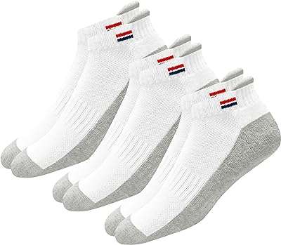 Chaussettes courtes de sport pour hommes doublées de coton à rayures navi. DIAYTAR COTE D'IVOIRE  vous offre un large choix de produits discount, allant des appareils électroménagers dernier cri aux vêtements à la mode en passant par les gadgets les plus innovants. Faites vos achats en ligne en toute simplicité et bénéficiez de prix avantageux pour équiper votre maison avec style, sans vous ruiner.