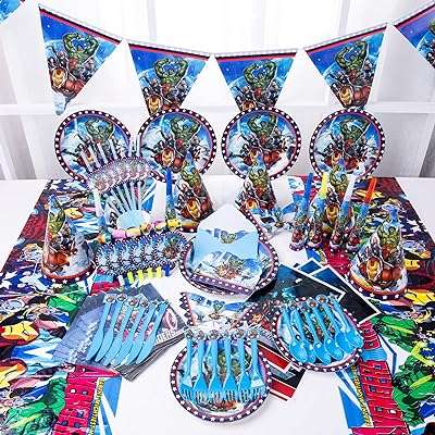 Ensemble de vaisselle jetable de fête avengers de 90 pièces fournitures décoration de table noël pour enfants. Avec DIAYTAR COTE D'IVOIRE, vous pouvez acheter intelligemment tout en restant dans votre budget. Notre boutique en ligne propose une sélection de produits discount pour la maison, l'électroménager, l'informatique et la mode, avec des prix attractifs. Parcourez notre collection dès maintenant et trouvez tout ce dont vous avez besoin à moindre coût !
