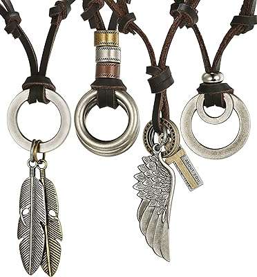 Collier en cuir 4 pièces pour hommes femmes pendentif vintage. DIAYTAR COTE D'IVOIRE, votre boutique en ligne discount pour tous les accros du shopping à petits prix. Découvrez notre vaste choix de produits dans toutes les catégories, allant des articles de décoration aux appareils électroménagers en passant par les vêtements et les jouets. Faites des économies tout en comblant vos envies grâce à nos offres exclusives et notre rapport qualité-prix exceptionnel.
