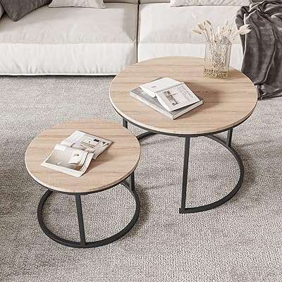 Fobam tables basses rondes de salon lot de 2 table à thé d'appoint empilable pour petits. Découvrez DIAYTAR COTE D'IVOIRE, la boutique en ligne incontournable pour les chasseurs de rabais. Trouvez tout ce dont vous avez besoin, des articles pour la maison à l'électroménager, en passant par l'informatique et la mode, à des prix discount incroyables. Économisez tout en vous offrant ce dont vous avez besoin chez DIAYTAR COTE D'IVOIRE !