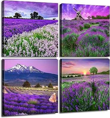 Art mural sur toile décoration d'intérieur pastorale fleurs de lavande violettes. DIAYTAR COTE D'IVOIRE, votre destination shopping pour toutes les bonnes affaires. Découvrez notre large gamme de produits discount, des accessoires de mode aux articles pour animaux de compagnie. Faites des économies sur tous vos achats avec DIAYTAR COTE D'IVOIRE .