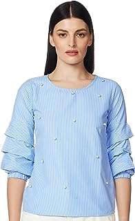 Chemisier rayé coupe régulière creef pour femme. DIAYTAR COTE D'IVOIRE  : la solution idéale pour des achats malins en ligne. Profitez de notre large gamme de produits discount, allant des appareils électroménagers essentiels aux dernières tendances de la mode, en passant par les accessoires informatiques indispensables, et économisez tout en vous faisant plaisir.