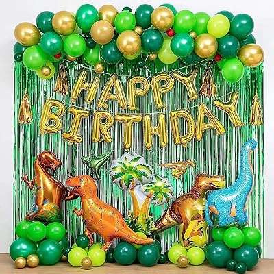 Décorations de fête d'anniversaire de dinosaures y compris des ballons rideaux joyeux anniversaire pour la enfants. DIAYTAR COTE D'IVOIRE  est la solution idéale pour les amateurs de bonnes affaires. Notre boutique en ligne propose une gamme complète de produits discount, allant des articles pour la maison à l'informatique, en passant par l'électroménager et la mode. Faites des économies sur vos achats tout en bénéficiant de produits de qualité chez DIAYTAR COTE D'IVOIRE .